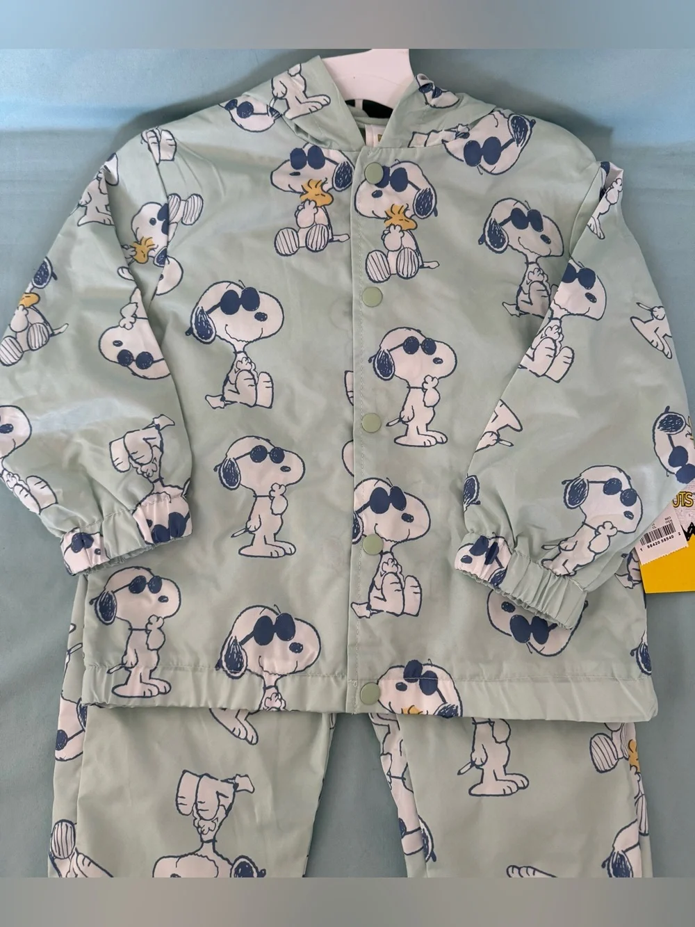 Toddler Boys' Peanuts Snoopy Rain Windbreaker Jacket and Pant Set